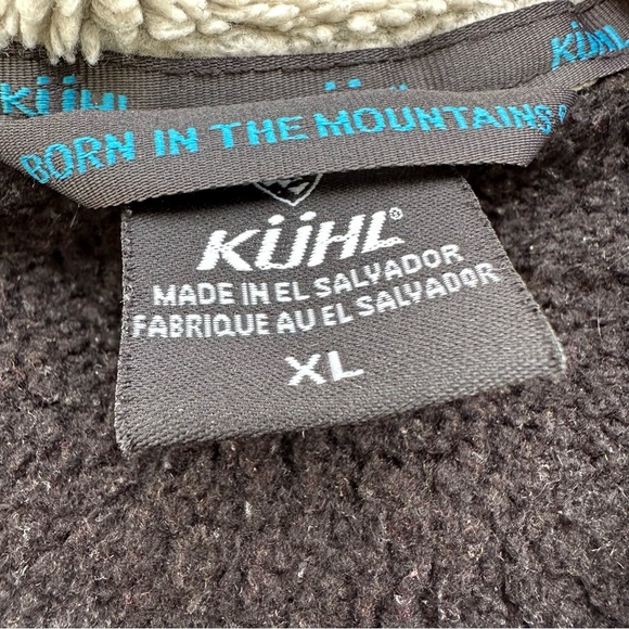 Kuhl Womens Alfpaca Fleece Full Zip Hoodie Jacket XLarge Black Thumb Holes - Picture 6 of 8